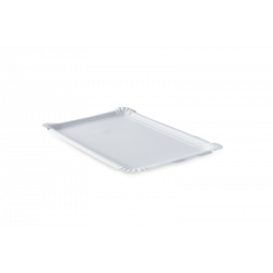 Plateau rectangulaire en carton blanc