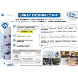 DERM'ALPES Spray désinfectant textile 300ml