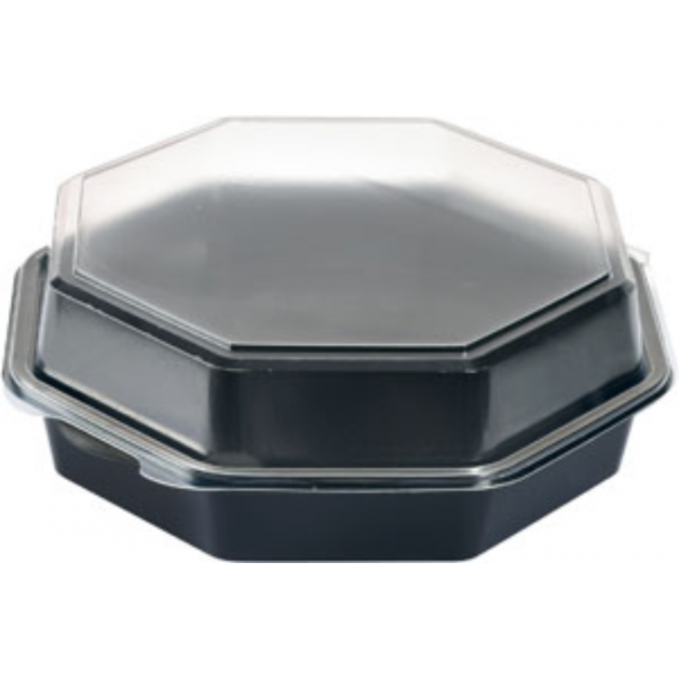 Boîte Octaview 230x230x80mm Noir 1 compartiment Boîte Octaview 230x230x80mm Noir 1 compartiment