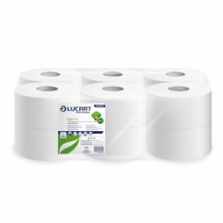 Papier toilette en rouleau Lucart mini jumbo