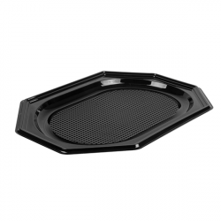 Plateaux traiteur 35x25x2 cm Noir RPET